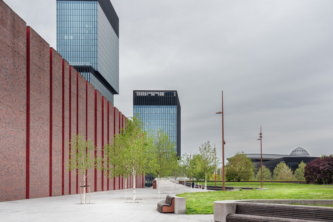 Buildings in the business center.